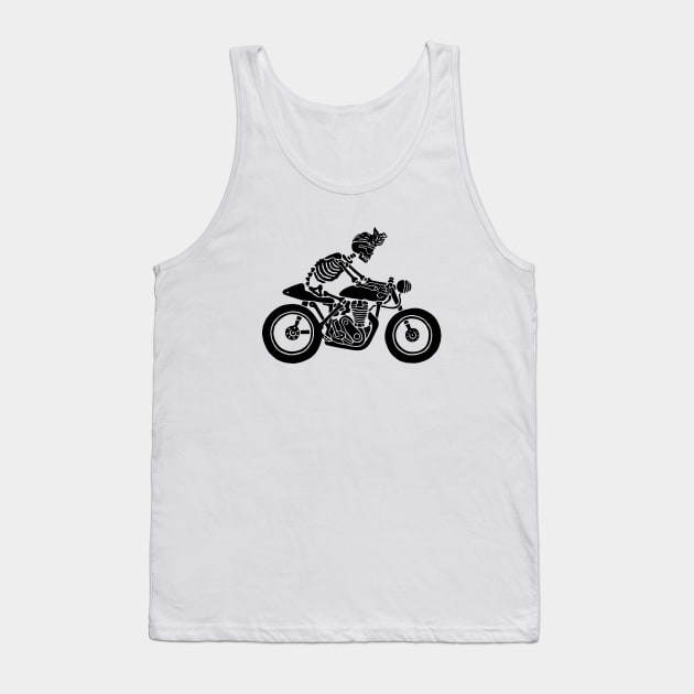 Balinese Skeleton Rider Tank Top by yudabento